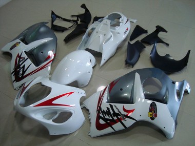 1996-2007 White Black GSXR 1300 Hayabusa Motorcycle Fairings