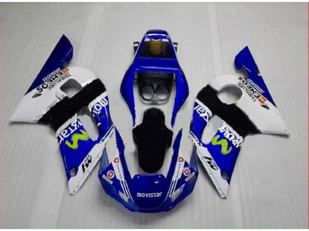 1998-2002 Blue Green White YZF R6 Motorcycle Fairings 1998-2002 Blue Green White YZF R6 Motorcycle Fairings