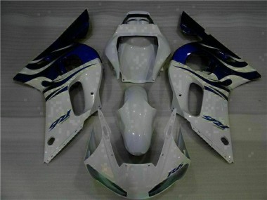 1998-2002 White Blue YZF R6 Motorcycle Fairing