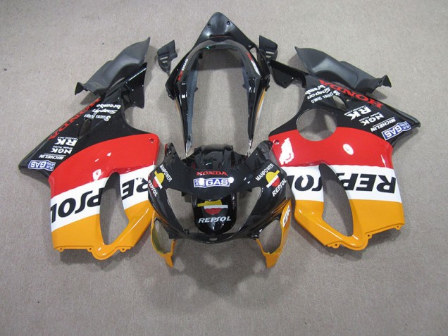 1999-2000 Red Black Repsol CBR600 F4 Motorcycle Fairings 1999-2000 Red Black Repsol CBR600 F4 Motorcycle Fairings
