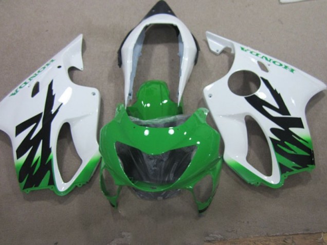 1999-2000 White Green CBR600 F4 Motorcycle Fairings 1999-2000 White Green CBR600 F4 Motorcycle Fairings