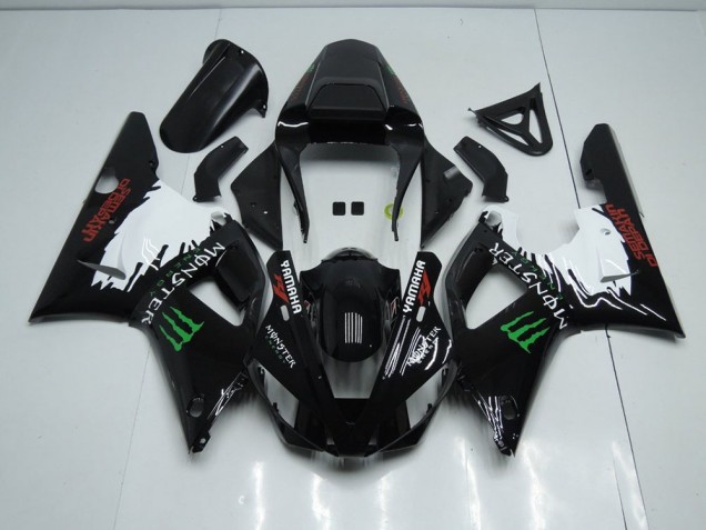 2000-2001 Black White Monster YZF R1 Motorcycle Fairings 2000-2001 Black White Monster YZF R1 Motorcycle Fairings