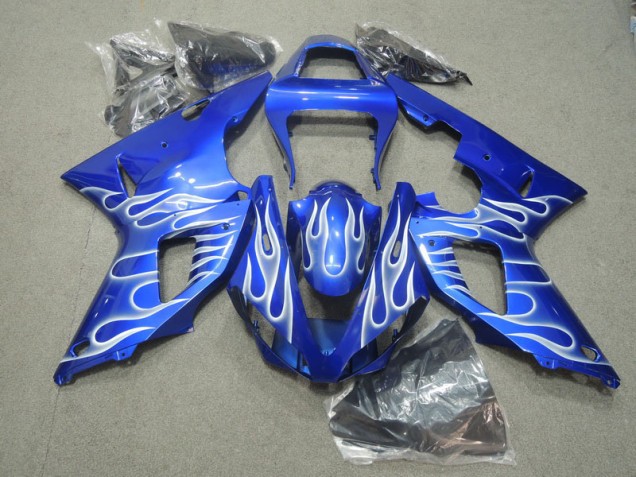2000-2001 Blue White Flame YZF R1 Motorcycle Fairings 2000-2001 Blue White Flame YZF R1 Motorcycle Fairings