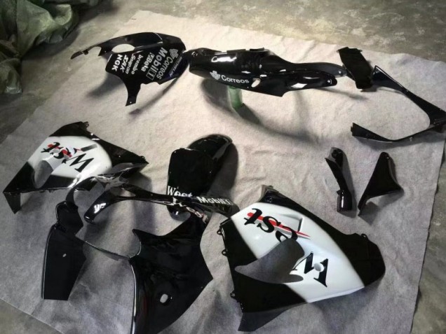 2000-2001 Glossy Black White ZX9R Motorcycle Fairings 2000-2001 Glossy Black White ZX9R Motorcycle Fairings