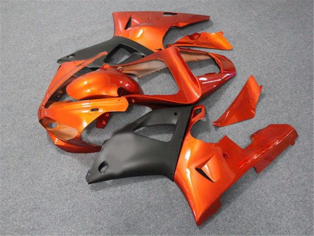 2000-2001 Orange Black YZF R1 Motorcycle Fairings 2000-2001 Orange Black YZF R1 Motorcycle Fairings