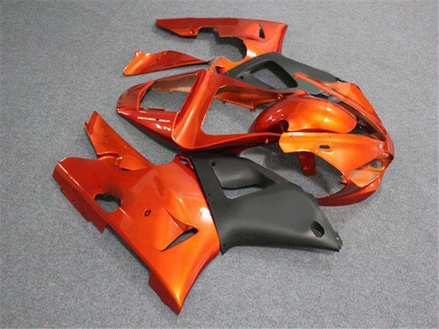 2000-2001 Orange Black YZF R1 Motorcycle Fairings 2000-2001 Orange Black YZF R1 Motorcycle Fairings
