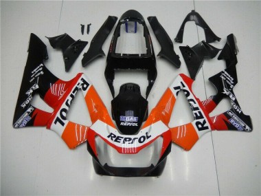 2000-2001 Orange Red Black Repsol CBR900RR 929RR Motorcycle Fairings