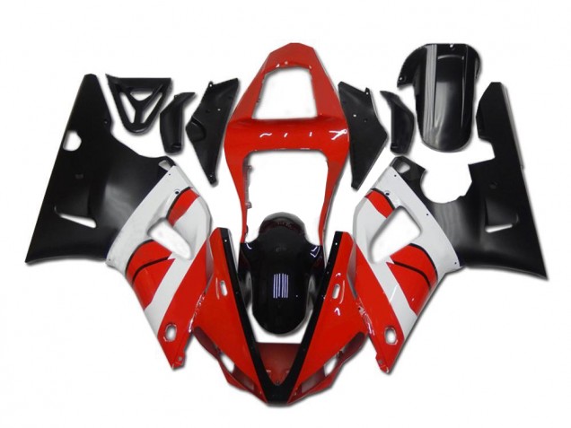 2000-2001 Red White Black YZF R1 Motorcycle Fairings 2000-2001 Red White Black YZF R1 Motorcycle Fairings