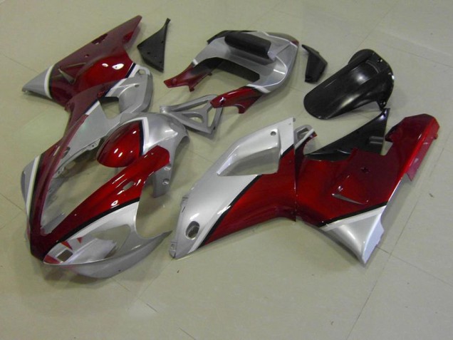 2000-2001 Red and Silver YZF R1 Motorcycle Fairings 2000-2001 Red and Silver YZF R1 Motorcycle Fairings
