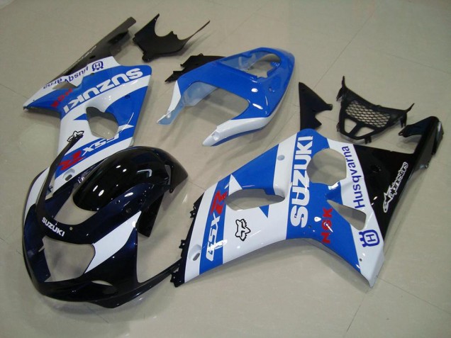 2000-2002 Blakc Blue White GSXR 1000 Motorcycle Fairings 2000-2002 Blakc Blue White GSXR 1000 Motorcycle Fairings
