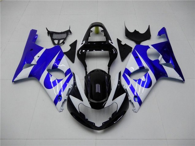 2000-2002 Blue White GSXR 1000 Motorcycle Fairings 2000-2002 Blue White GSXR 1000 Motorcycle Fairings