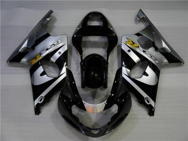 2000-2002 Silver Black GSXR 1000 Motorcycle Fairings 2000-2002 Silver Black GSXR 1000 Motorcycle Fairings