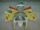 2000-2002 White Yellow Flame ZX6R Motorcycle Fairings 2000-2002 White Yellow Flame ZX6R Motorcycle Fairings