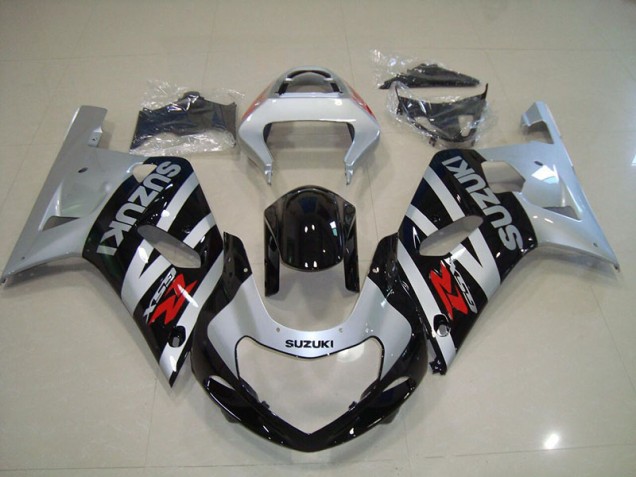 2001-2003 Black Silver GSXR 750 Motorcycle Fairings 2001-2003 Black Silver GSXR 750 Motorcycle Fairings