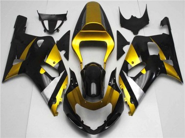 2001-2003 Gold Black GSXR 600/750 Motorcycle Fairings