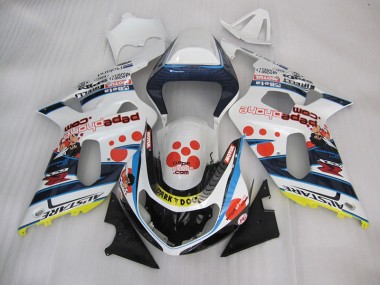 2001-2003 White Blue Dark Dog GSXR 600 Motorcycle Fairings