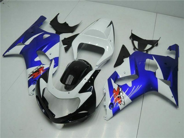 2001-2003 White Blue GSXR 600/750 Motorcycle Fairings 2001-2003 White Blue GSXR 600/750 Motorcycle Fairings