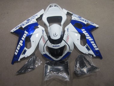 2001-2003 White Blue Motul GSXR 600 Motorcycle Fairing