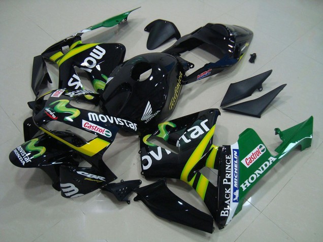 2003-2004 Black Movistar CBR600RR Motorcycle Fairings 2003-2004 Black Movistar CBR600RR Motorcycle Fairings