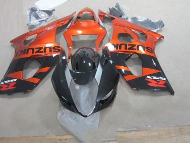 2003-2004 Black Orange GSXR 1000 Motorcycle Fairings