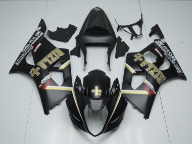 2003-2004 Matte Black Rizla GSXR 1000 Motorcycle Fairings