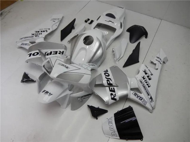 2003-2004 Silver White Black Repsol CBR600RR Motorcycle Fairings 2003-2004 Silver White Black Repsol CBR600RR Motorcycle Fairings