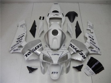 2003-2004 Silver White Black Repsol CBR600RR Motorcycle Fairings