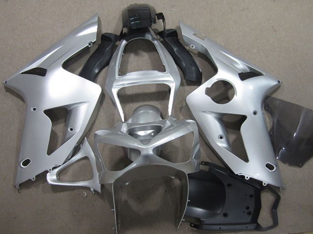 2003-2004 Silver ZX6R Motorcycle Fairings 2003-2004 Silver ZX6R Motorcycle Fairings
