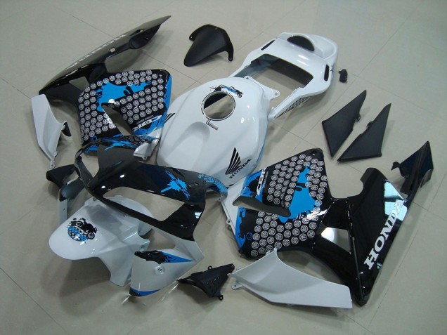 2003-2004 White Black Blue CBR600RR Motorcycle Fairings 2003-2004 White Black Blue CBR600RR Motorcycle Fairings