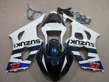 2003-2004 White Blue Black Decal GSXR 1000 Motorcycle Fairings