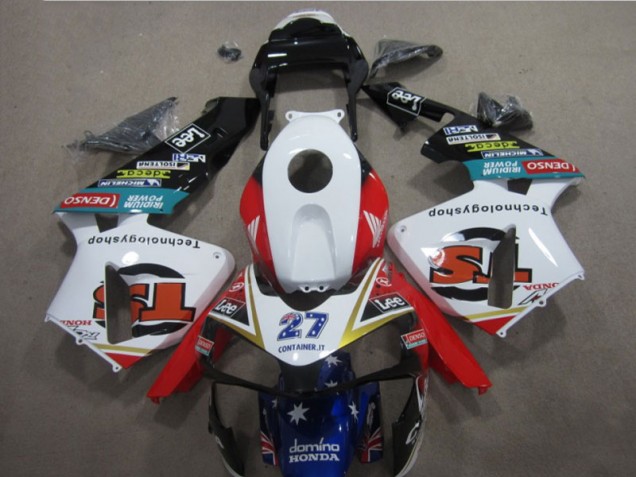 2003-2004 White Red Blue 27 CBR600RR Motorcycle Fairings 2003-2004 White Red Blue 27 CBR600RR Motorcycle Fairings