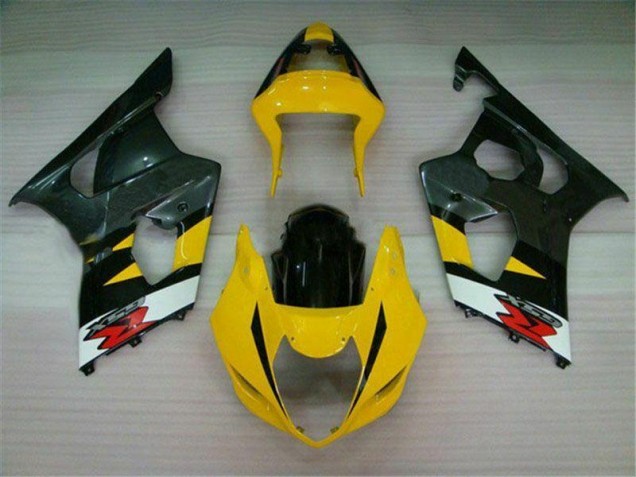 2003-2004 Yellow Black GSXR 1000 Motorcycle Fairings 2003-2004 Yellow Black GSXR 1000 Motorcycle Fairings