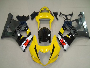 2003-2004 Yellow Grey GSXR 1000 Motorcycle Fairings