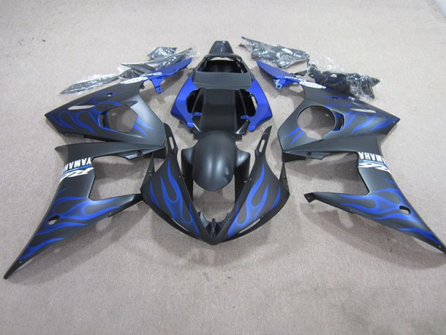 2003-2005 Black Blue Flame YZF R6 Motorcycle Fairings 2003-2005 Black Blue Flame YZF R6 Motorcycle Fairings