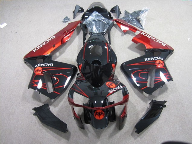 2003-2005 Black Red Racardi ZX10R Motorcycle Fairings 2003-2005 Black Red Racardi ZX10R Motorcycle Fairings