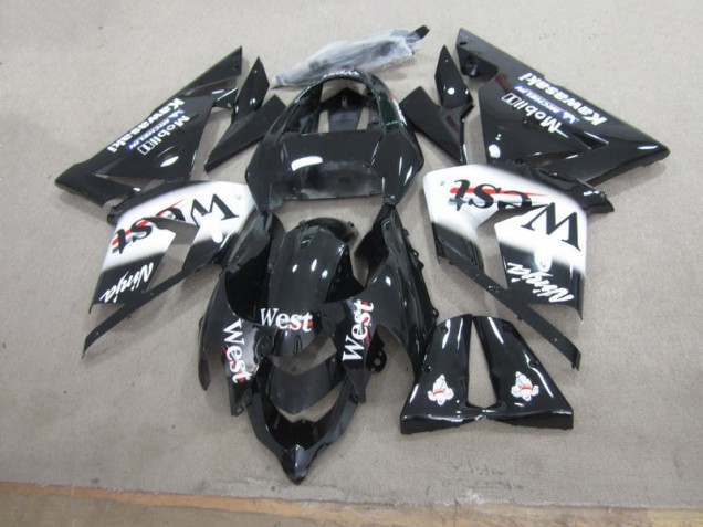 2003-2005 Black West Ninja ZX10R Motorcycle Fairings 2003-2005 Black West Ninja ZX10R Motorcycle Fairings