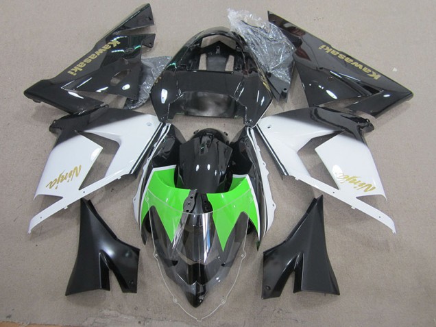 2003-2005 Black White Gold Ninja ZX10R Motorcycle Fairings 2003-2005 Black White Gold Ninja ZX10R Motorcycle Fairings
