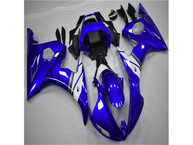 2003-2005 Blue White YZF R6 Full Motorcycle Fairing Kits 2003-2005 Blue White YZF R6 Full Motorcycle Fairing Kits