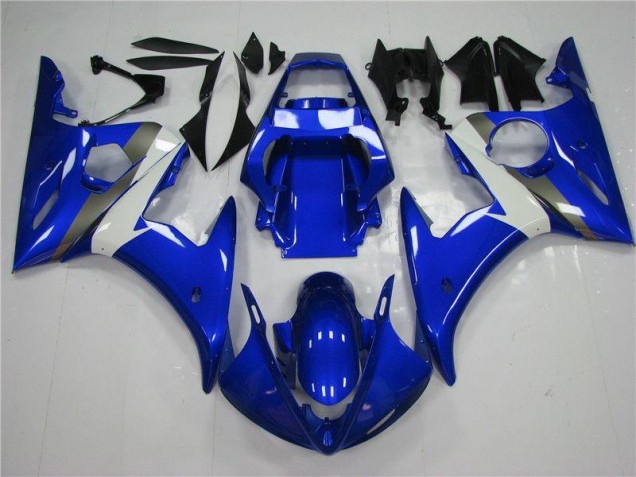 2003-2005 Blue White YZF R6 Motorcycle Bodywork 2003-2005 Blue White YZF R6 Motorcycle Bodywork