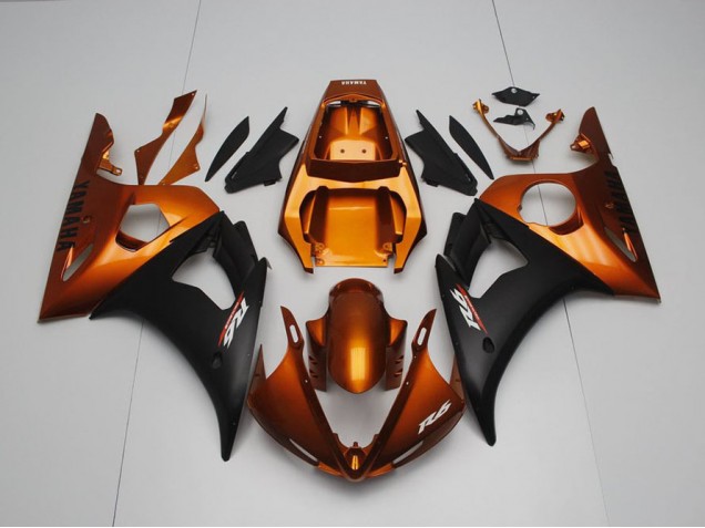 2003-2005 Brown and Matte Black YZF R6 Motorcycle Fairings 2003-2005 Brown and Matte Black YZF R6 Motorcycle Fairings