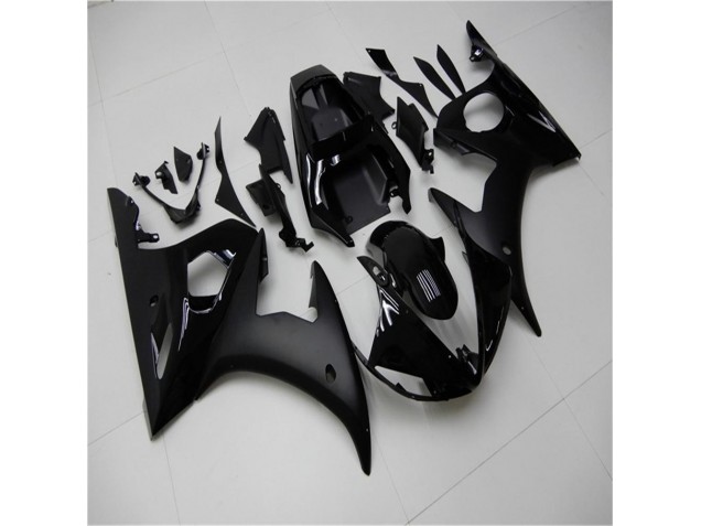 2003-2005 Glossy Matte Black YZF R6 Motorcycle Fairings 2003-2005 Glossy Matte Black YZF R6 Motorcycle Fairings