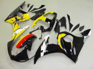 2003-2005 Moon Black Yellow YZF R6 Motorcycle Fairings