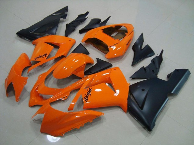 2003-2005 Orange Matte Black ZX10R Motorcycle Fairings 2003-2005 Orange Matte Black ZX10R Motorcycle Fairings
