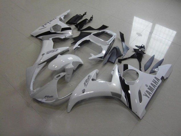 2003-2005 White and Grey Decals YZF R6 Motorcycle Fairings 2003-2005 White and Grey Decals YZF R6 Motorcycle Fairings
