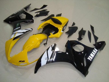2003-2005 Yellow Black YZF R6 Motorcycle Fairings