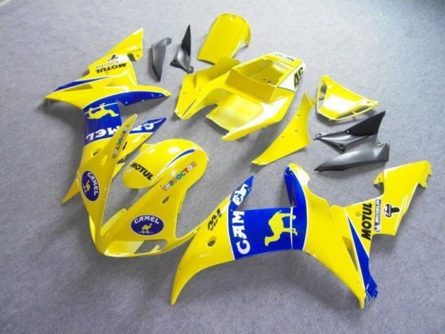 2003-2005 Yellow Blue Motul Camel YZF R6 Motorcycle Fairings 2003-2005 Yellow Blue Motul Camel YZF R6 Motorcycle Fairings