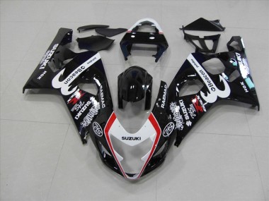 2004-2005 Black Red Beacon GSXR 750 Motorcycle Fairings