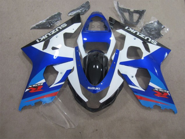 2004-2005 Blue White GSXR 600 Motorcycle Fairing 2004-2005 Blue White GSXR 600 Motorcycle Fairing
