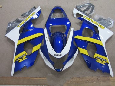 2004-2005 Blue White Yellow GSXR 600 Motorcycle Fairings