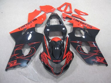 2004-2005 Red Black GSXR 750 Motorcycle Fairings